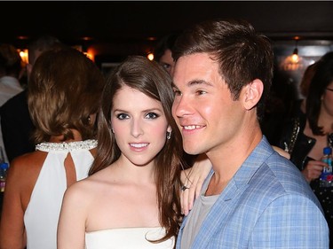 Anna Kendrick and Adam Devine attend the "Mike And Dave Need Wedding Dates" screening afterparty presented in partnership with FIJI Water on June 29, 2016 in Hollywood, California.