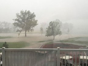 Heavy rain in a short time caused flash flooding in Estevan, forcing the cancellation of this week's Saskatchewan junior golf championships