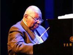 Oliver Jones during his performance at the SaskTel Saskatchewan Jazz Festival on Thursday at the Broadway Theatre. (Louis Christ)