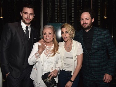 L-R: Nicholas Hoult, Jacki Weaver, Kristen Stewart and Drake Doremus attend the after party for the premiere of A24's "Equals" at Paley on July 7, 2016 in Hollywood, California.