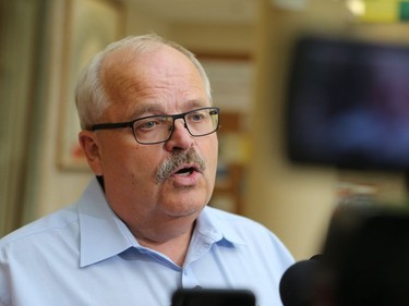 Prince Albert mayor Greg Dionne declares a state of emergency since the city's water supply is under threat after 200,000 litres of oil leaked into the North Saskatchewan River. July 25, 2016.