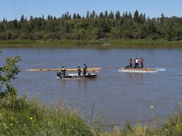 Workers are on site at the Prince Albert water treatment plant preparing for the 30-kilometre waterline that will bring water from the South Saskatchewan River on July 25, 2016.