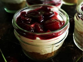 Braised Cherry Cheesecake in a Jar.