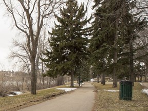 Meewasin Trail beside the South Saskatchewan river.