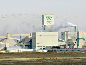 Potash Corp. of Saskatchewan Inc.'s Cory mine west of Saskatoon. The potash company is in talks with Calgary-based Agrium Inc. about the possibility of a merger.