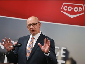 SASKATOON, SK - July 26, 2016 -  CEO of Federated Co-operatives Limited Scott Banda speaks about their investment of $75 million towards two new fertilizer terminals in Western Canada on July 26, 2016. (Michelle Berg / The StarPhoenix)