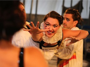 Jacqueline Block as Hermia in Shakespeare on the Saskatchewan's A Midsummer Night's Dream.