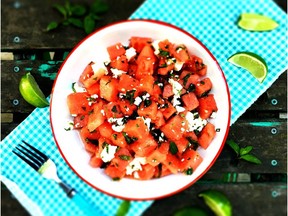 Watermelon, Feta & Mint Salad.