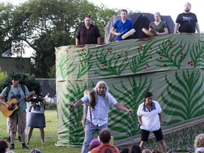 Sum Theatre's Little Badger and the Fire Spirit opened to a crowd of all ages at Chief Darcy Bear park on Monday.