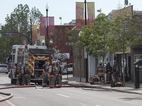 Saskatoon Firefighters respond to a fire at 419 20th Street West in Saskatoon, SK on Saturday, July 30, 2016. (Saskatoon StarPhoenix/Liam Richards)