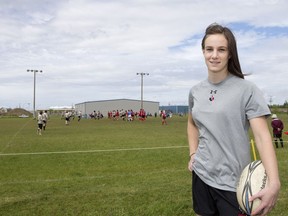 SASKATOON,SK--JUNE 20 2015-Gillian Allen poses for a photograph at the rugby complex on Saturday June 20th, 2015.(LIAM RICHARDS/STAR PHOENIX)