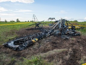 The scene of a small plane crash near Hoey on Thursday, July 14, 2016. The 40-year-old pilot died in the crash, which happened Wednesday evening.