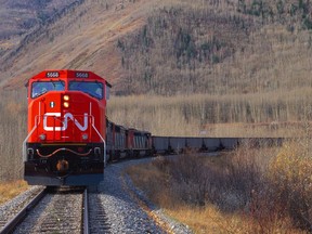 A CN Rail train can be seen in this April 2012 handout photo.