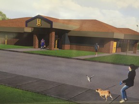 Artist drawing of the proposed new $3.2-million clubhouse for the Saskatoon Hilltops.
