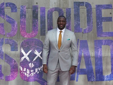 British actor Adewale Akinnuoye-Agbaje poses as he arrives at the European premiere of "Suicide Squad" in London, England, August 3, 2016.