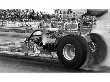 Drag racing at the Saskatchewan International Raceway.