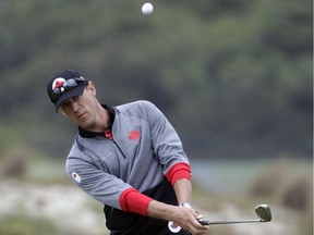 Graham DeLaet takes part in a practice round for a men's golf event at the 2016 Summer Olympics in Rio de Janeiro, Brazil, on Aug. 10, 2016.