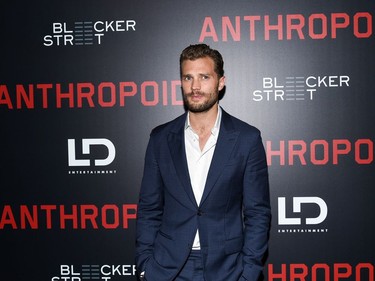 Actor Jamie Dornan attends the premiere of "Anthropoid" at AMC Loews Lincoln Square on August 4, 2016 in New York.