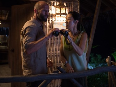 Michelle Yeoh and Jason Statham star in "Mechanic: Resurrection."