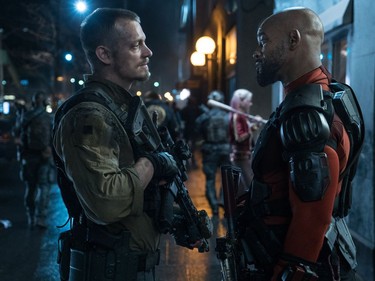 L-R: Joel Kinnaman as Rick Flag and Will Smith as Deadshot in Warner Bros. Pictures' action adventure "Suicide Squad."
