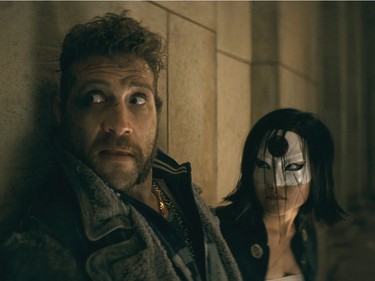 Jai Courtney as Boomerang and Karen Fukuhara as Katana in Warner Bros. Pictures' action adventure "Suicide Squad."