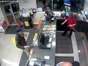 RCMP are asking for help identifying a man who robbed a Shell service station in Hague, Sask. (Supplied/RCMP)