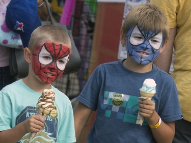 Treats and face painting are a big part of the Saskatoon Ex in Kidsland, August 10, 2016.
