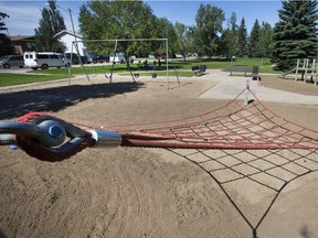 The playground at Dr. J. Valens Park is 32 years old, making it the oldest wood play structure in the city.