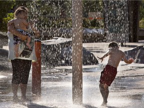 The spray park at River Landing was the perfect place to cool off, August 16, 2016.