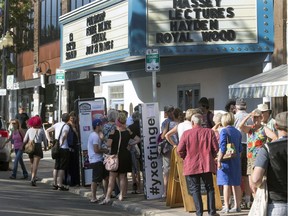 The sights and sounds of the Saskatoon Fringe which included a long line up for the opening show at the Broadway Theatre, August 2, 2016.