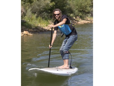 Marcus Storey is taking part in a three-day paddle boarding excursion later in August down the Saskatchewan River to raise awareness for mental health issues, August 2, 2016.