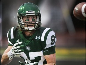 Huskie All-Canadian Mitch Hillis will anchor a potent receiving corp. in 2016. (GORD WALDNER/The StarPhoenix)