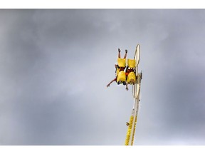 The Mac3 takes you to the clouds at the Exhibition midway on   Aug. 9, 2016.