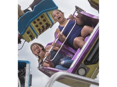 The ride the Orbitor is a scream on the Saskatoon Ex midway, August 9, 2016.