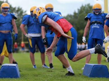 First day of Hilltops training camp is underway at Aitchison Field in Saskatoon on August 1, 2016.