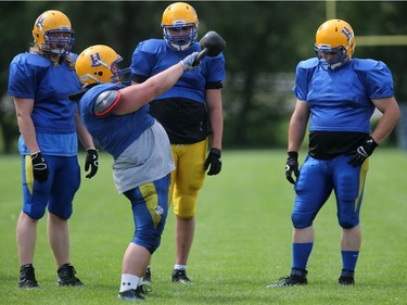 First day of Hilltops training camp is underway at Aitchison Field in Saskatoon on August 1, 2016.