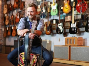 Country music artist Codie Prevost at Village Guitar & Amp in Saskatoon.