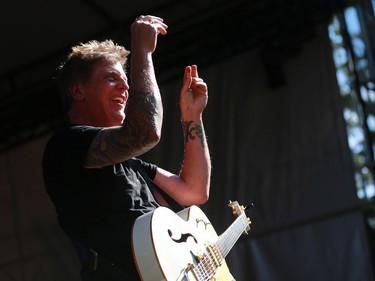 Northern Pikes' Bryan Potvin performs during Rock the River at the Bessborough Gardens in Saskatoon, August 21, 2016.