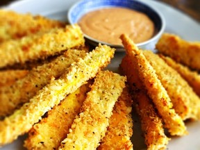 Zucchini Fries with Tomato Aioli.