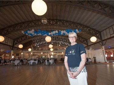 Millie Strueby, owner of the Danceland Ballroom, stands for photo inside Danceland in Manitou Beach, SK on Friday, August 5, 2016.