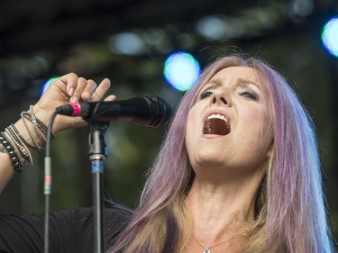 Sass Jordan performs during Rock the River at the Bessborough Gardens in Saskatoon, August 19, 2016.