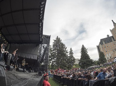 Sass Jordan performs during Rock the River at the Bessborough Gardens in Saskatoon, August 19, 2016.