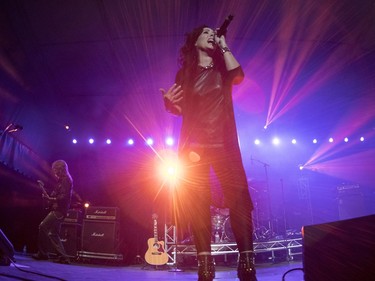 Starship, featuring Mickey Thomas, performs during Rock the River at the Bessborough Gardens in Saskatoon, August 19, 2016.