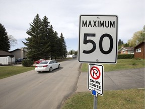 A lower, 40 km/h speed limit takes effect in Saskatoon's Montgomery Place neighbourhood Thursday.