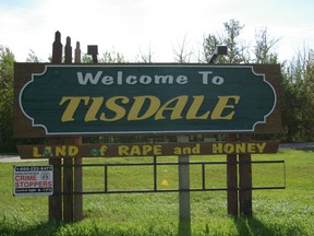 After more than six decades, the town of Tisdale is no longer officially known as the "Land of Rape and Honey." Instead, the north-central community is declaring that "Opportunity Grows Here."