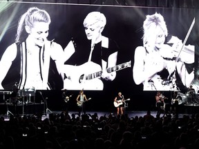The Dixie Chicks perform at the kickoff for their DCX World Tour in Cincinnati.