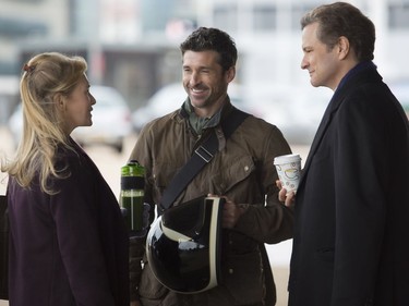 L-R: Renée Zellweger, Patrick Dempsey and Colin Firth star in "Bridget Jones's Baby."