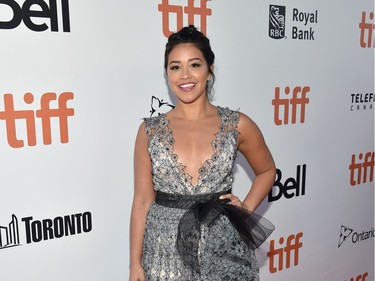 Actor Gina Rodriguez attends the "Deepwater Horizon" premiere on day 6 of the Toronto International Film Festival at Roy Thomson Hall on September 13, 2016, in Toronto, Ontario.