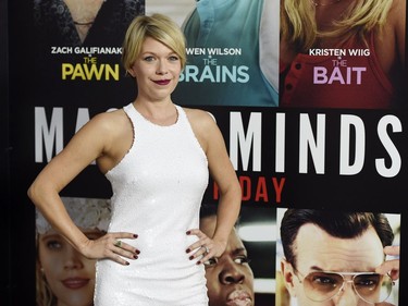 Mary Elizabeth Ellis poses at the premiere of "Masterminds" at the TCL Chinese Theatre on September 26, 2016, in Los Angeles, California.