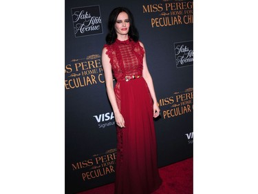 Eva Green attends the New York premiere of "Miss Peregrine's Home for Peculiar Children" at Saks Fifth Avenue in New York City.
